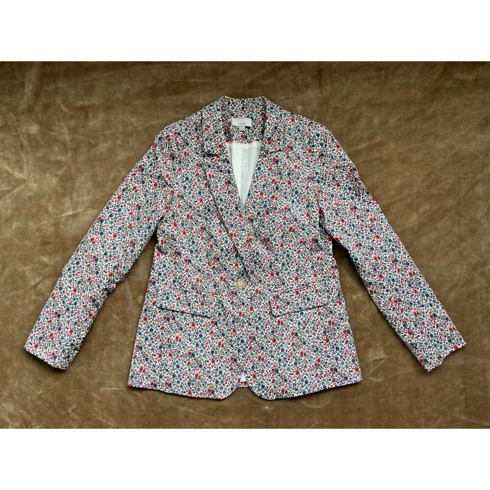 LOFT Floral Long Modern Blazer Women’s Size 4‎